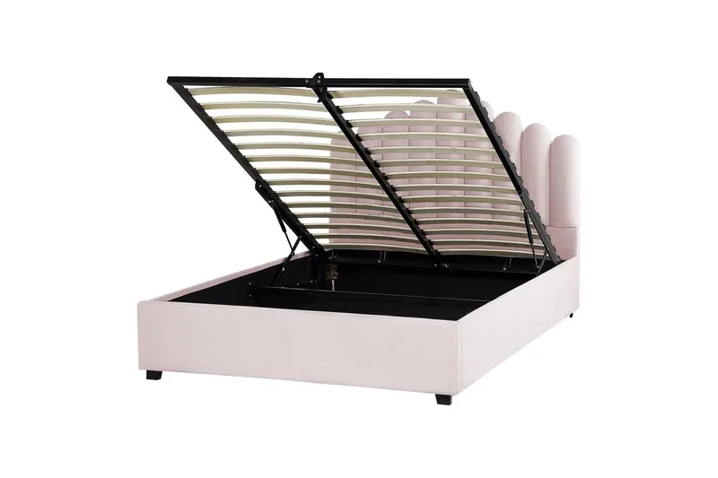 Säng med förvaring Vincennes, Rosa, Svart, 140x200 cm