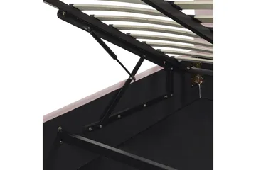 Säng med förvaring Vincennes - Rosa, Svart, 140x200 cm - Möbler - Säng - Säng med förvaring