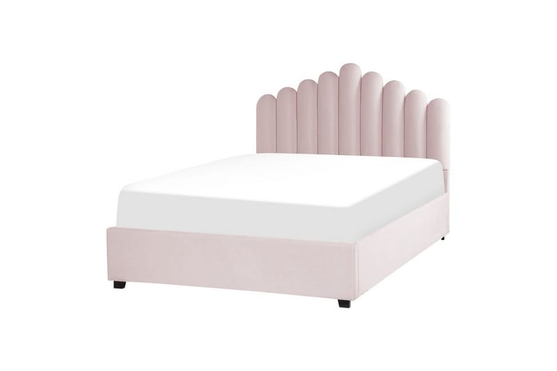 Säng med förvaring Vincennes - Rosa, Svart, 140x200 cm - Möbler - Säng - Säng med förvaring