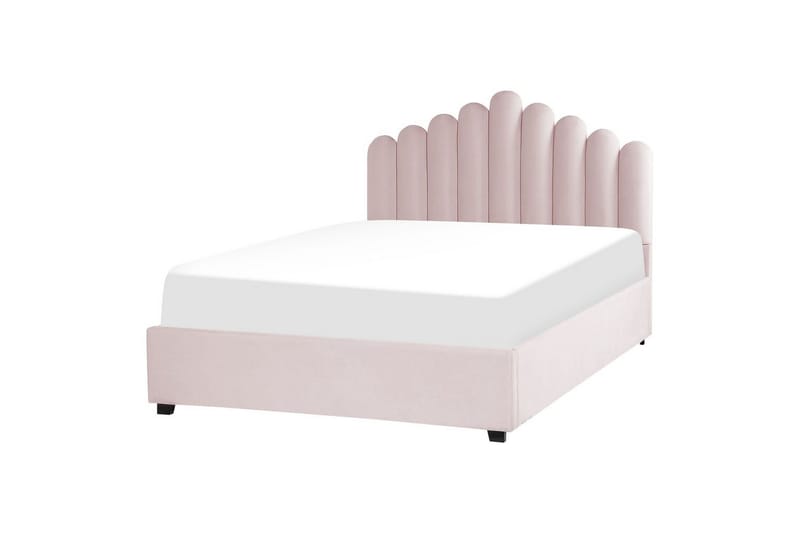 Säng med förvaring Vincennes - Rosa, Svart, 160x200 cm - Möbler - Säng - Säng med förvaring