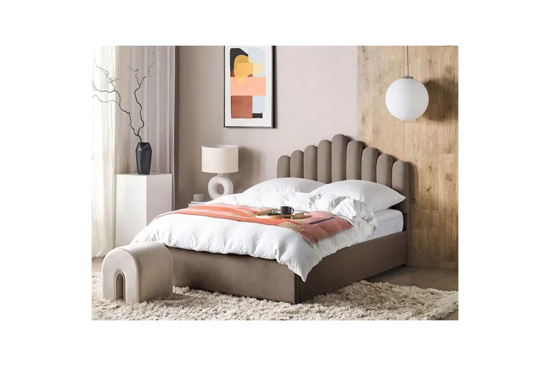 Säng med förvaring Vincennes - Taupe, svart, 140x200 cm - Möbler - Säng - Säng med förvaring