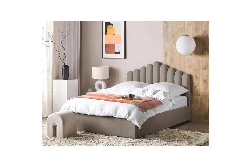 Säng med förvaring Vincennes - Taupe, svart, 160x200 cm - Möbler - Säng - Säng med förvaring