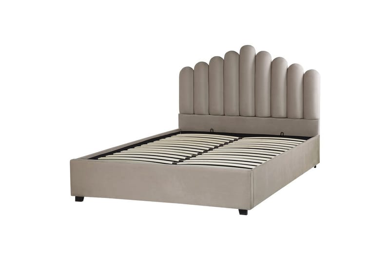 Säng med förvaring Vincennes - Taupe, svart, 160x200 cm - Möbler - Säng - Säng med förvaring