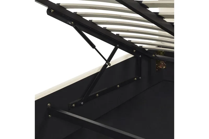 Säng med förvaring Vincennes - Vit, Svart, 160x200 cm - Möbler - Säng - Säng med förvaring