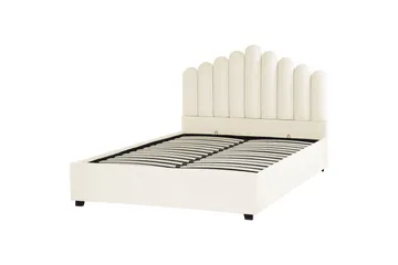 Säng med förvaring Vincennes - Vit, Svart, 160x200 cm - Möbler - Säng - Säng med förvaring