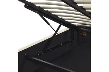 Säng med förvaring Vincennes - Vit, Svart, 160x200 cm - Möbler - Säng - Säng med förvaring