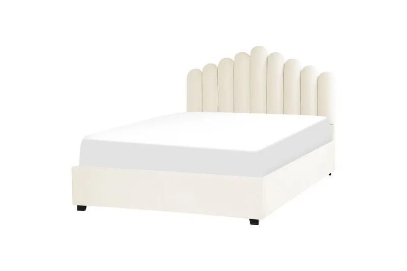 Säng med förvaring Vincennes - Vit, Svart, 160x200 cm - Möbler - Säng - Säng med förvaring