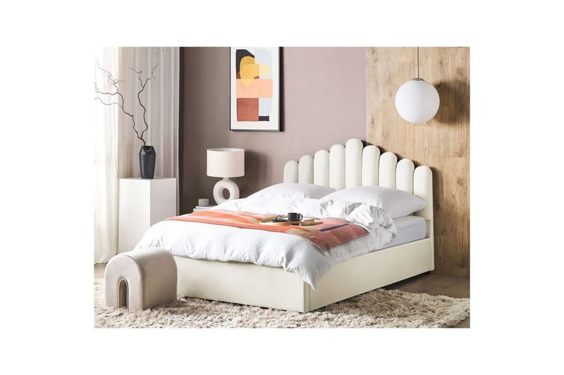 Säng med förvaring Vincennes - Vit, Svart, 180x200 cm - Möbler - Säng - Säng med förvaring