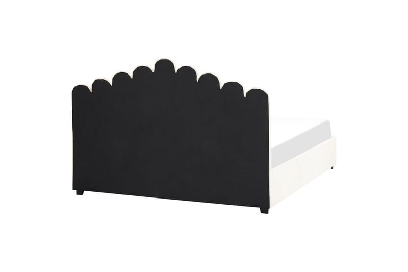Säng med förvaring Vincennes - Vit, Svart, 180x200 cm - Möbler - Säng - Säng med förvaring