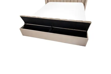 Säng med förvaringsbänk Noyers - Beige, 160x200 cm - Möbler - Säng - Säng med förvaring