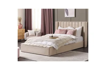 Säng med förvaringsbänk Noyers - Beige, 180x200 cm - Möbler - Säng - Säng med förvaring