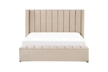 Säng med förvaringsbänk Noyers - Beige, 180x200 cm - Möbler - Säng - Säng med förvaring