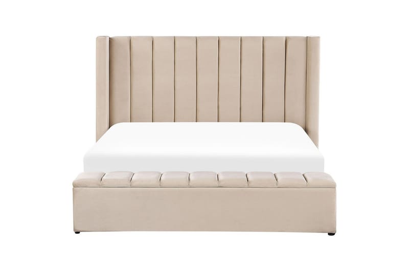 Säng med förvaringsbänk Noyers - Beige, 180x200 cm - Möbler - Säng - Säng med förvaring