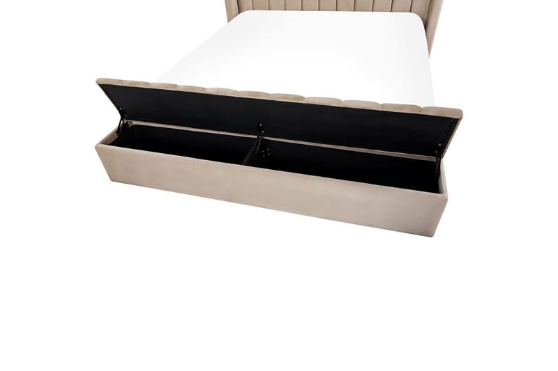 Säng med förvaringsbänk Noyers - Beige, 180x200 cm - Möbler - Säng - Säng med förvaring