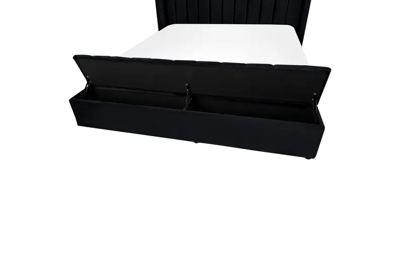 Säng med förvaringsbänk Noyers - Svart, 180x200 cm - Möbler - Säng - Säng med förvaring