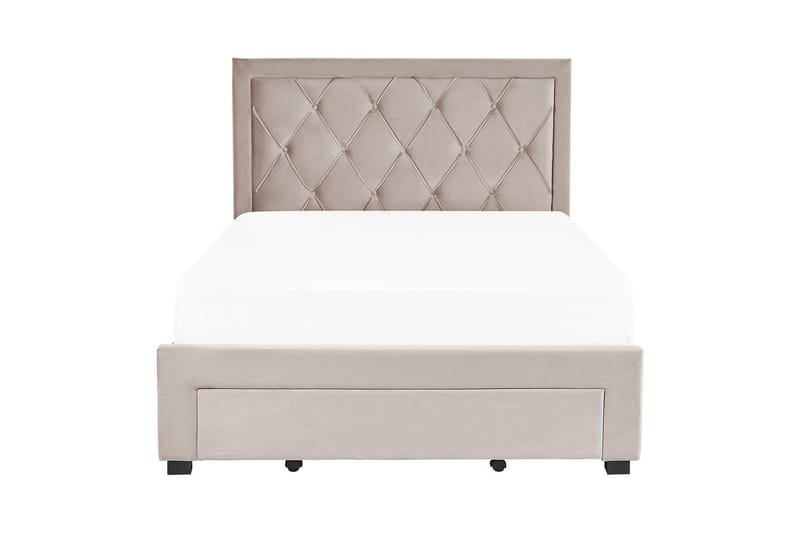 Säng med förvaringslådor Lievin - Beige, 140x200 cm - Möbler - Säng - Säng med förvaring
