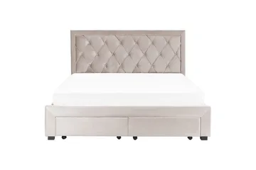 Säng med förvaringslådor Lievin - Beige, 180x200 cm - Möbler - Säng - Säng med förvaring