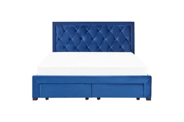 Säng med förvaringslådor Lievin - Blå, 180x200 cm - Möbler - Säng - Säng med förvaring