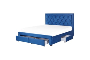 Säng med förvaringslådor Lievin - Blå, 180x200 cm - Möbler - Säng - Säng med förvaring