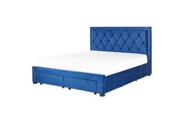 Säng med förvaringslådor Lievin - Blå, 180x200 cm - Möbler - Säng - Säng med förvaring