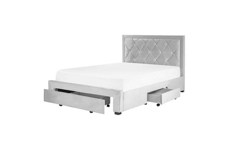 Säng med förvaringslådor Lievin - Grå, 140x200 cm - Möbler - Säng - Säng med förvaring