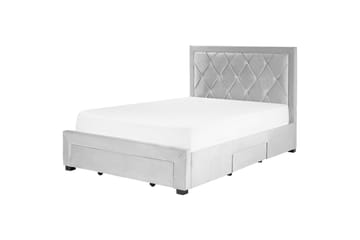 Säng med förvaringslådor Lievin - Grå, 140x200 cm - Möbler - Säng - Säng med förvaring