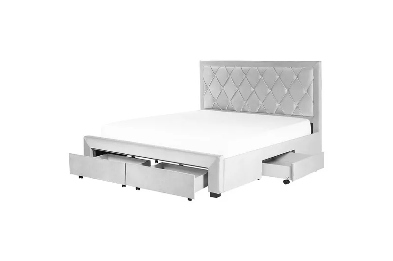 Säng med förvaringslådor Lievin - Grå, 180x200 cm - Möbler - Säng - Säng med förvaring