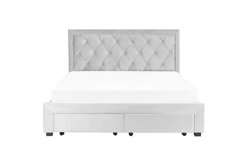 Säng med förvaringslådor Lievin - Grå, 180x200 cm - Möbler - Säng - Säng med förvaring