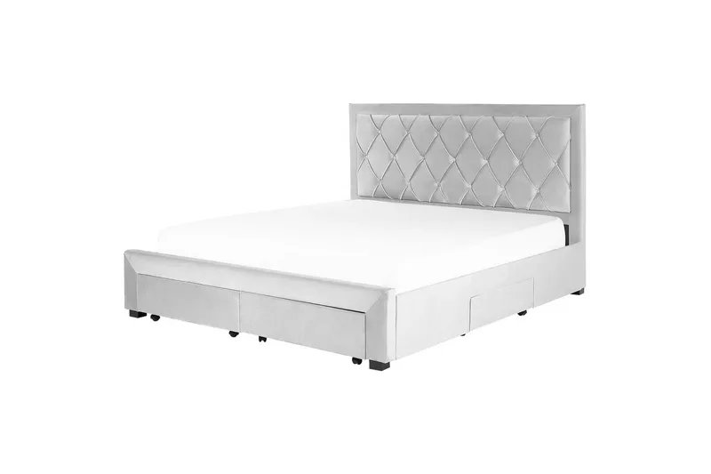 Säng med förvaringslådor Lievin - Grå, 180x200 cm - Möbler - Säng - Säng med förvaring