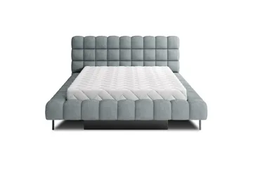 Säng med klädsel Eltap Magentta - 160x200 cm, Touch 100, Blå - Möbler - Säng - Säng med förvaring