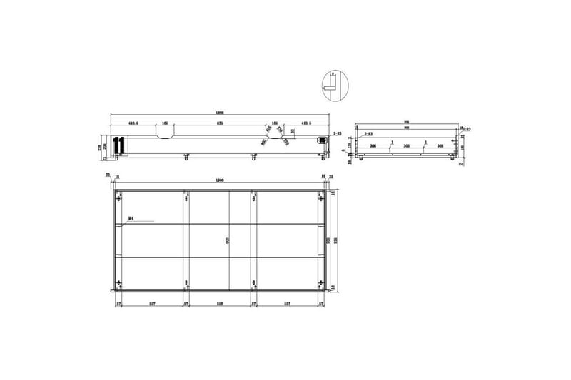 Säng med låda nattduksbord låda 2-dörrs garderob Alex - Möbler - Säng - Möbelset för sovrum