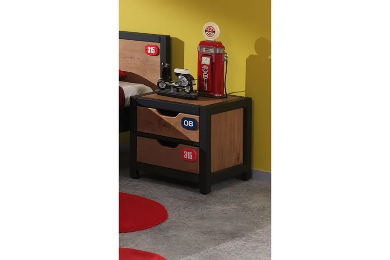 Säng med låda nattduksbord skrivbord garderob Alex - Möbler - Säng - Möbelset för sovrum