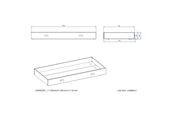 Säng med lådskrivbord Kiddy - Möbler - Säng - Möbelset för sovrum