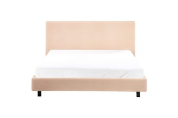 Säng med lamellram Albi - Beige, svart/Bouclé, 140x200 cm - Möbler - Säng - Sängram & sängstomme