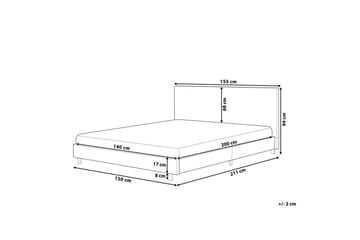 Säng med lamellram Albi - Beige, svart/Bouclé, 140x200 cm - Möbler - Säng - Sängram & sängstomme