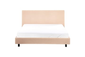 Säng med lamellram Albi - Beige, svart/Bouclé, 140x200 cm - Möbler - Säng - Sängram & sängstomme