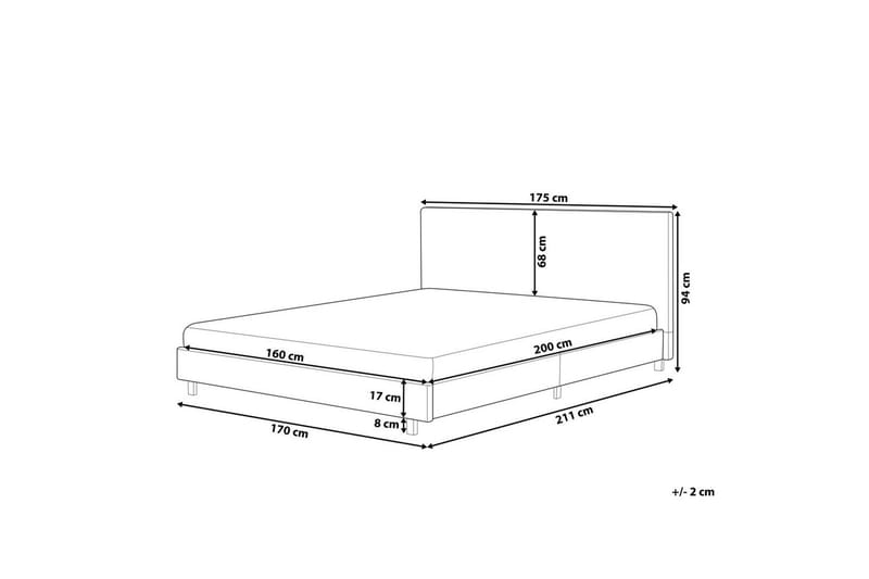 Säng med lamellram Albi - Beige, svart/Bouclé, 160x200 cm - Möbler - Säng - Sängram & sängstomme