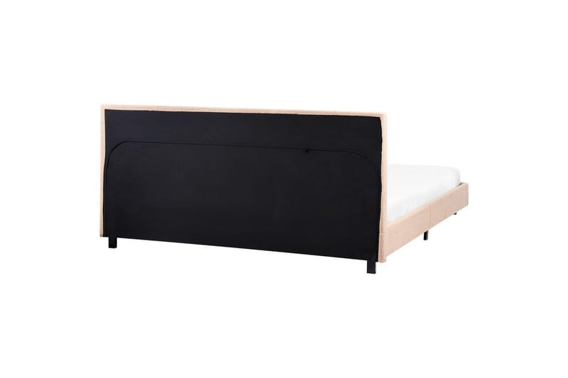 Säng med lamellram Albi - Beige, svart/Bouclé, 180x200 cm - Möbler - Säng - Sängram & sängstomme
