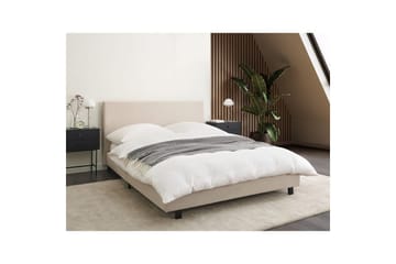 Säng med lamellram Albi - Beige, svart/Polyester, 140x200 cm - Möbler - Säng - Sängram & sängstomme