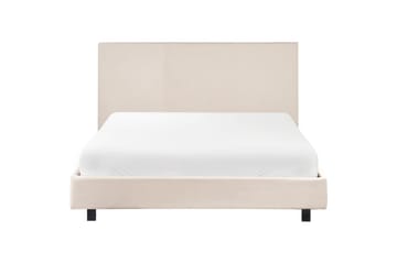 Säng med lamellram Albi - Beige, svart/Polyester, 140x200 cm - Möbler - Säng - Sängram & sängstomme