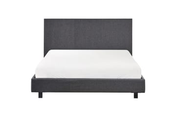 Säng med lamellram Albi - Grå, svart/Polyester, 140x200 cm - Möbler - Säng - Sängram & sängstomme
