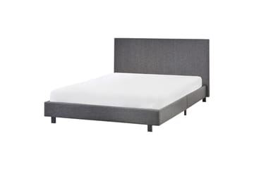 Säng med lamellram Albi - Grå, svart/Polyester, 140x200 cm - Möbler - Säng - Sängram & sängstomme