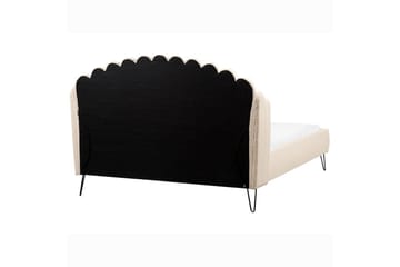 Säng med lamellram Ambillou - Beige, svart, 140x200 cm - Möbler - Säng - Sängram & sängstomme