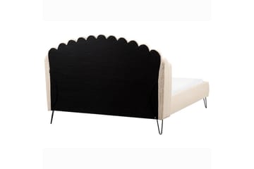 Säng med lamellram Ambillou - Beige, svart, 140x200 cm - Möbler - Säng - Sängram & sängstomme