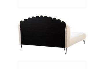 Säng med lamellram Ambillou - Beige, svart, 180x200 cm - Möbler - Säng - Sängram & sängstomme