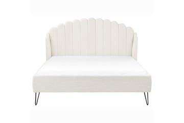 Säng med lamellram Ambillou - Vit, Svart, 140x200 cm - Möbler - Säng - Sängram & sängstomme