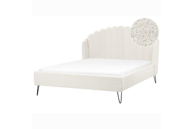 Säng med lamellram Ambillou - Vit, Svart, 160x200 cm - Möbler - Säng - Sängram & sängstomme