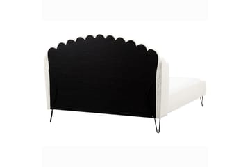 Säng med lamellram Ambillou - Vit, Svart, 160x200 cm - Möbler - Säng - Sängram & sängstomme