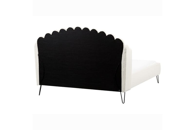 Säng med lamellram Ambillou - Vit, Svart, 160x200 cm - Möbler - Säng - Sängram & sängstomme