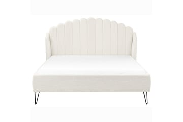 Säng med lamellram Ambillou - Vit, Svart, 160x200 cm - Möbler - Säng - Sängram & sängstomme